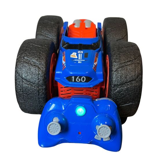 Blue & Red Air Hogs Super Soft Jump Fury RC Truck - Remote Control - No Charger - Picture 5 of 12